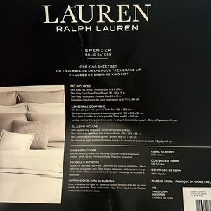 Lauren Ralph lauren king sateen sheets